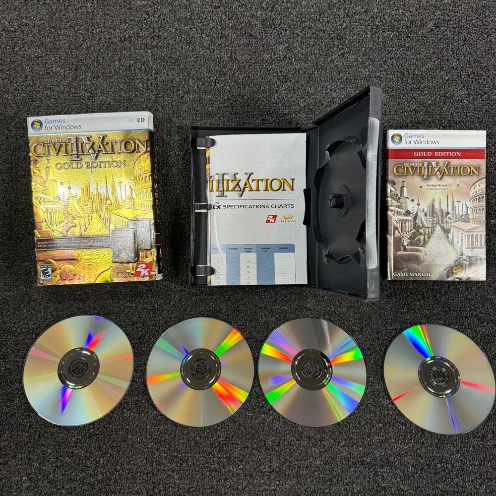 Sid‎ Meier's Civilization IV Gold Edition PC 2007 Manual Poster UnTested